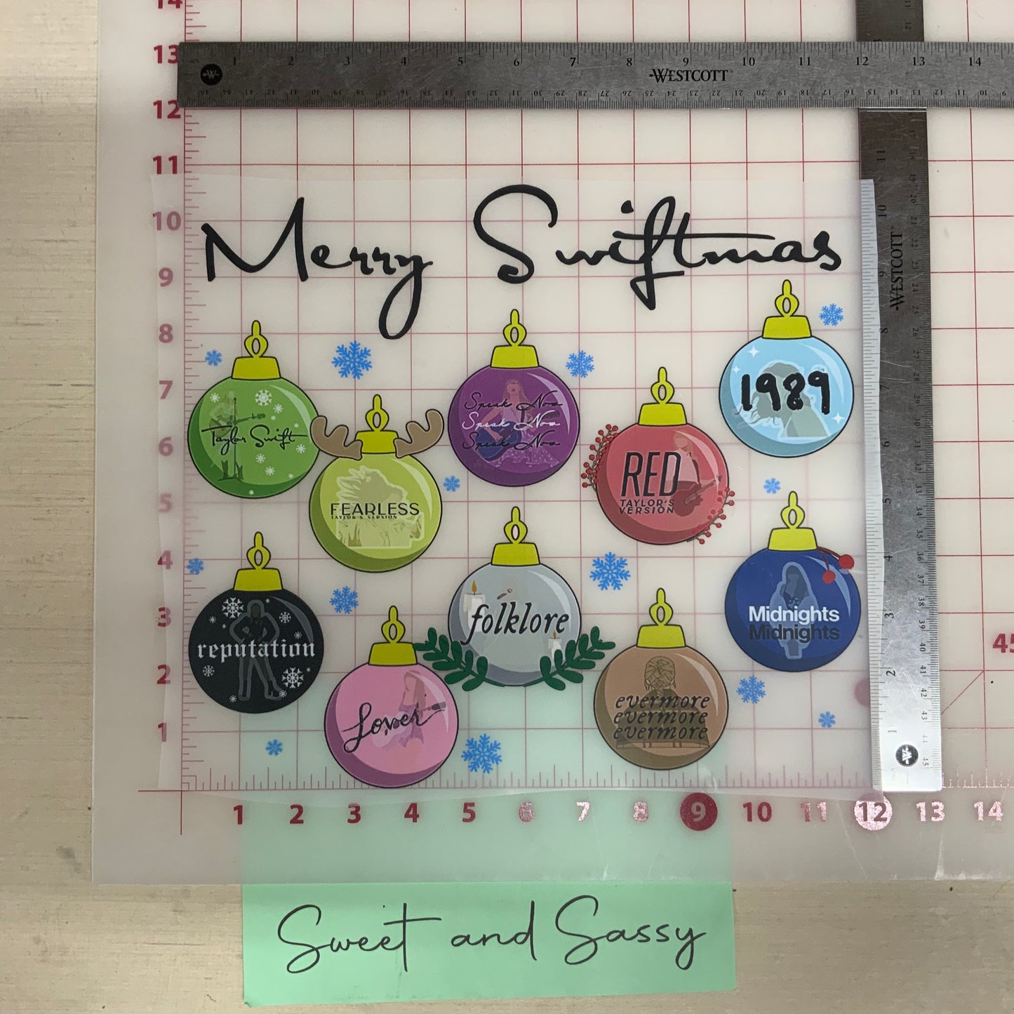 Merry Swiftmas Ornaments DTF Transfer Design