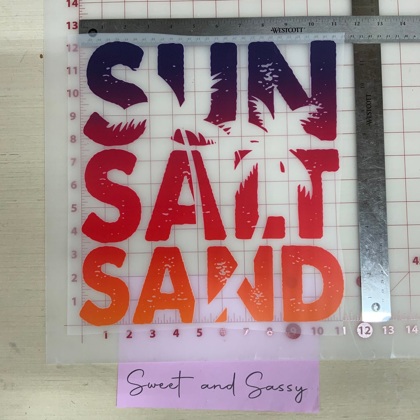 Sun salt sand DTF Transfer Design