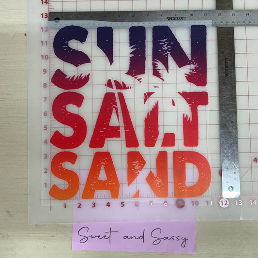 Sun salt sand DTF Transfer Design