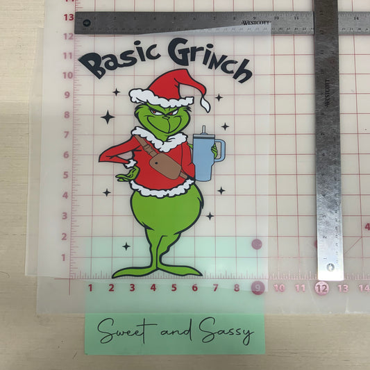 Basic Grinch DTF Transfer Design
