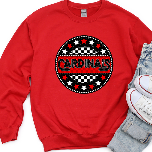 Cardinals Circle Stars DTF Transfer Design