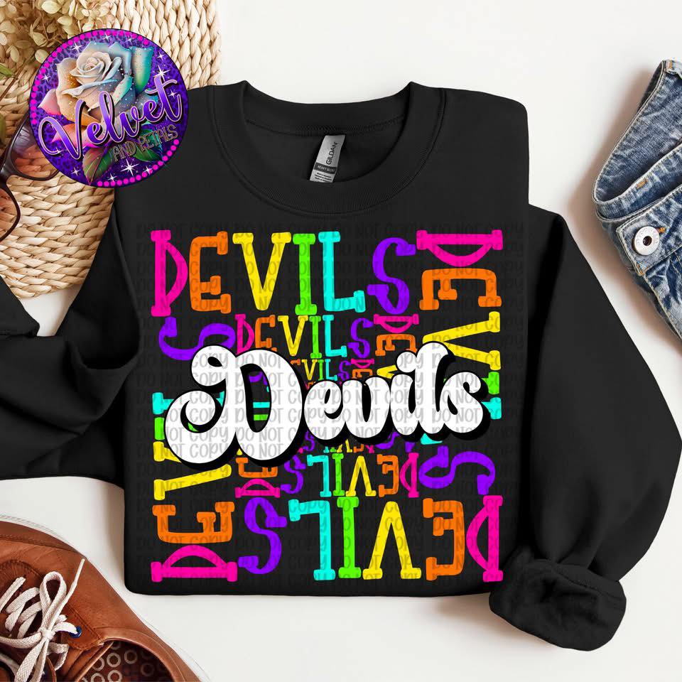 School Mascot Colorful DTF Transfer Design