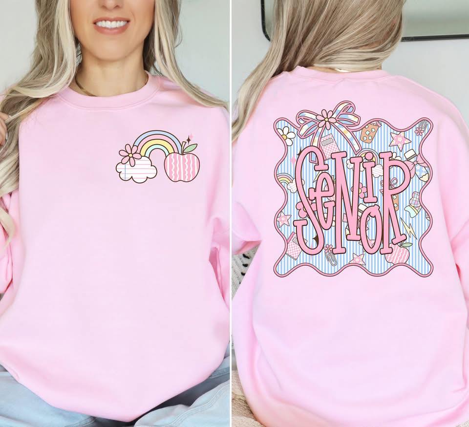 Seersucker Grade Framed DTF Transfer Design includes pocket