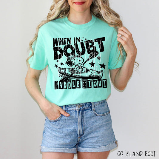 When in Doubt Paddle it out DTF Transfer Design