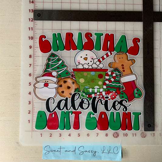 Christmas Calories don’t Count DTF Transfer Design