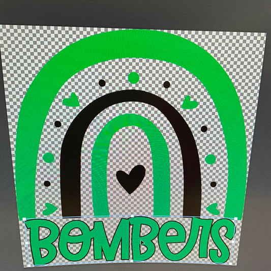 School Mascot Rainbow DTF Transfer Design