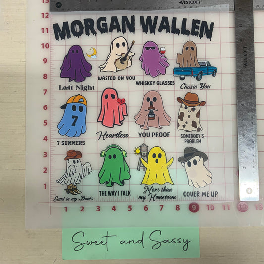 Morgan Wallen Ghosts DTF Transfer Design