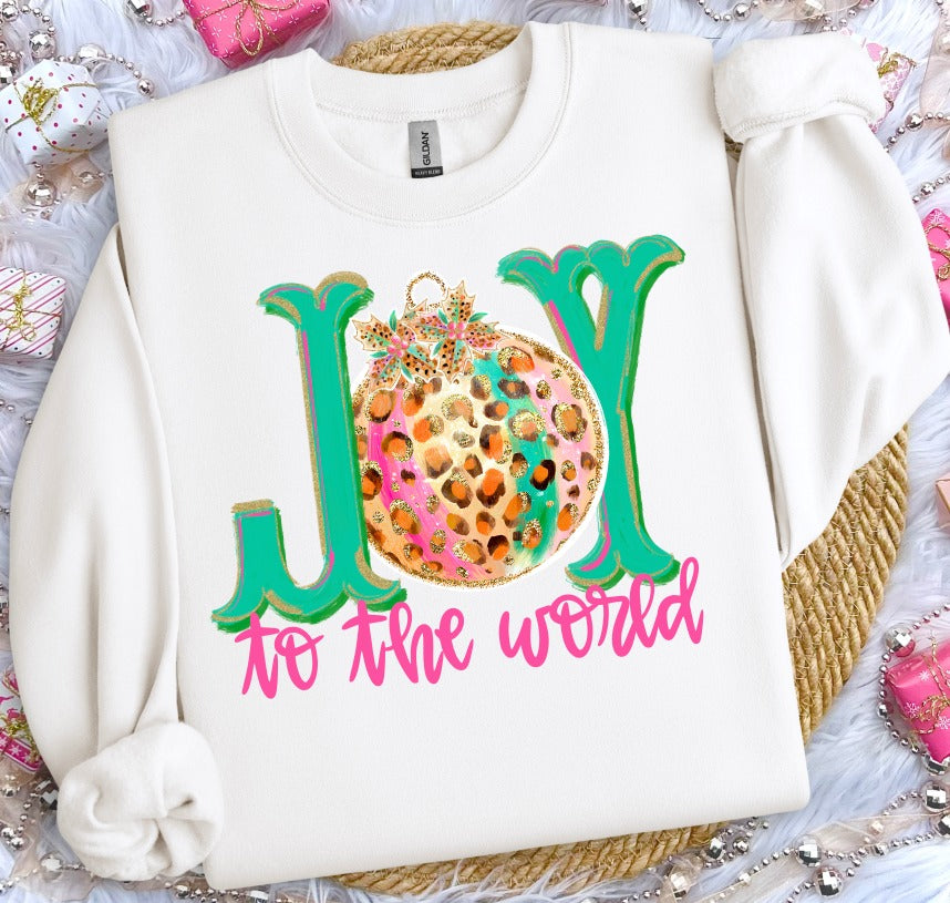 JOY TO THE WORLD ORNAMENT Bev DTF Transfer Design