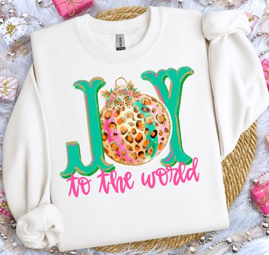 JOY TO THE WORLD ORNAMENT Bev DTF Transfer Design