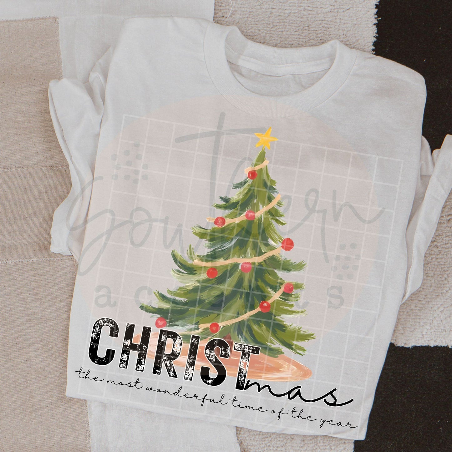 CHRISTmas The Most Wonderful Time DTF Transfer Design