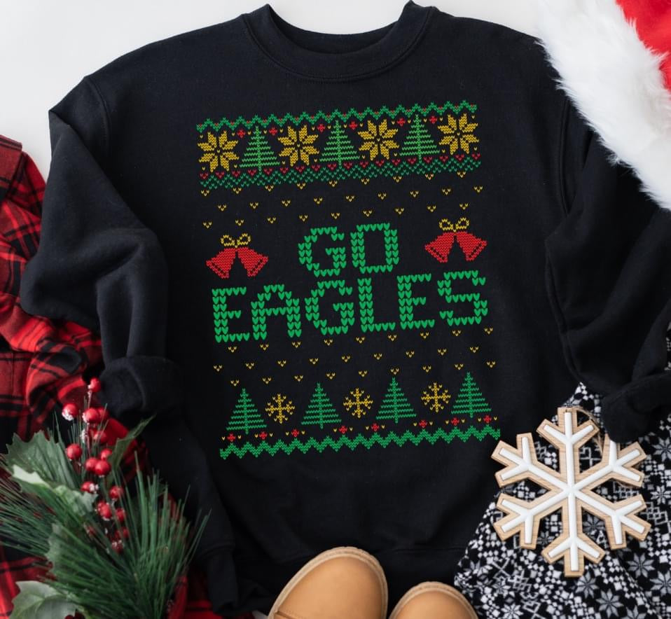 GO Eagles Christmas DTF Transfer Design