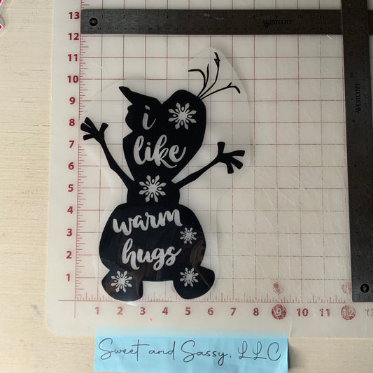 I like Warm Hugs DTF Transfer Design