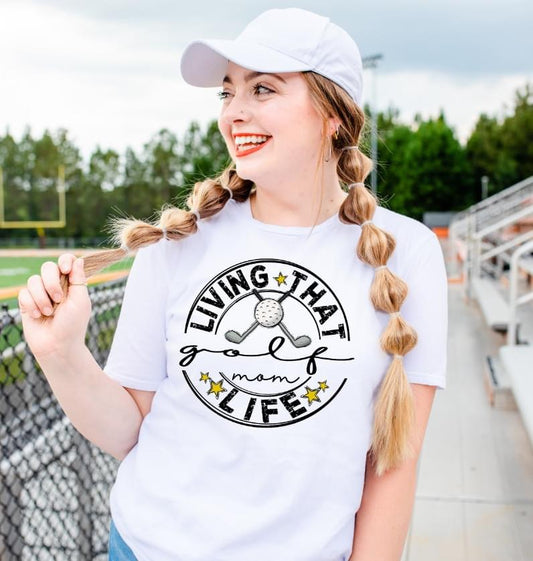 Living that golf mom life DTF Transfer Design