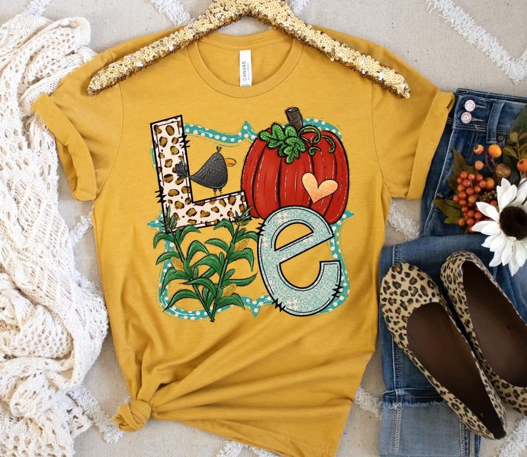 Fall Love DTF Transfer Design