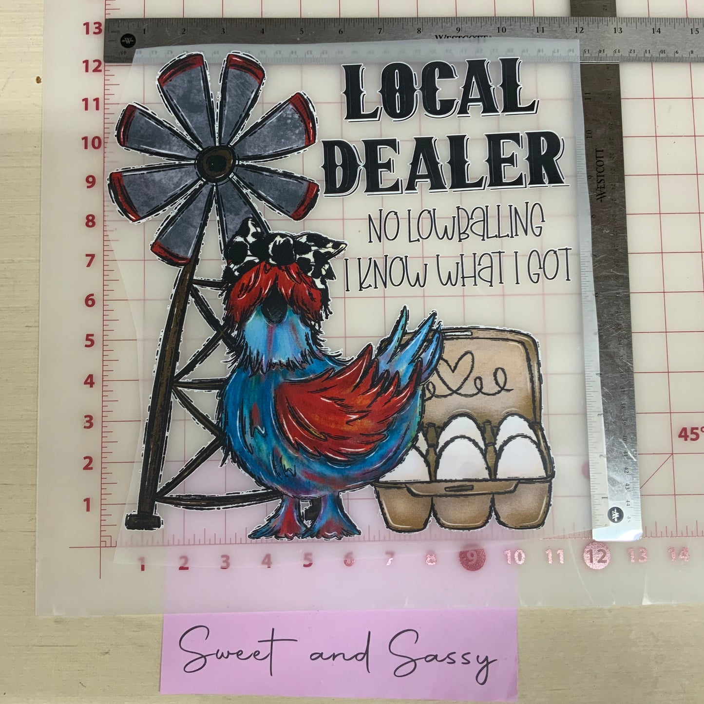 Chicken local dealer DTF Transfer Design