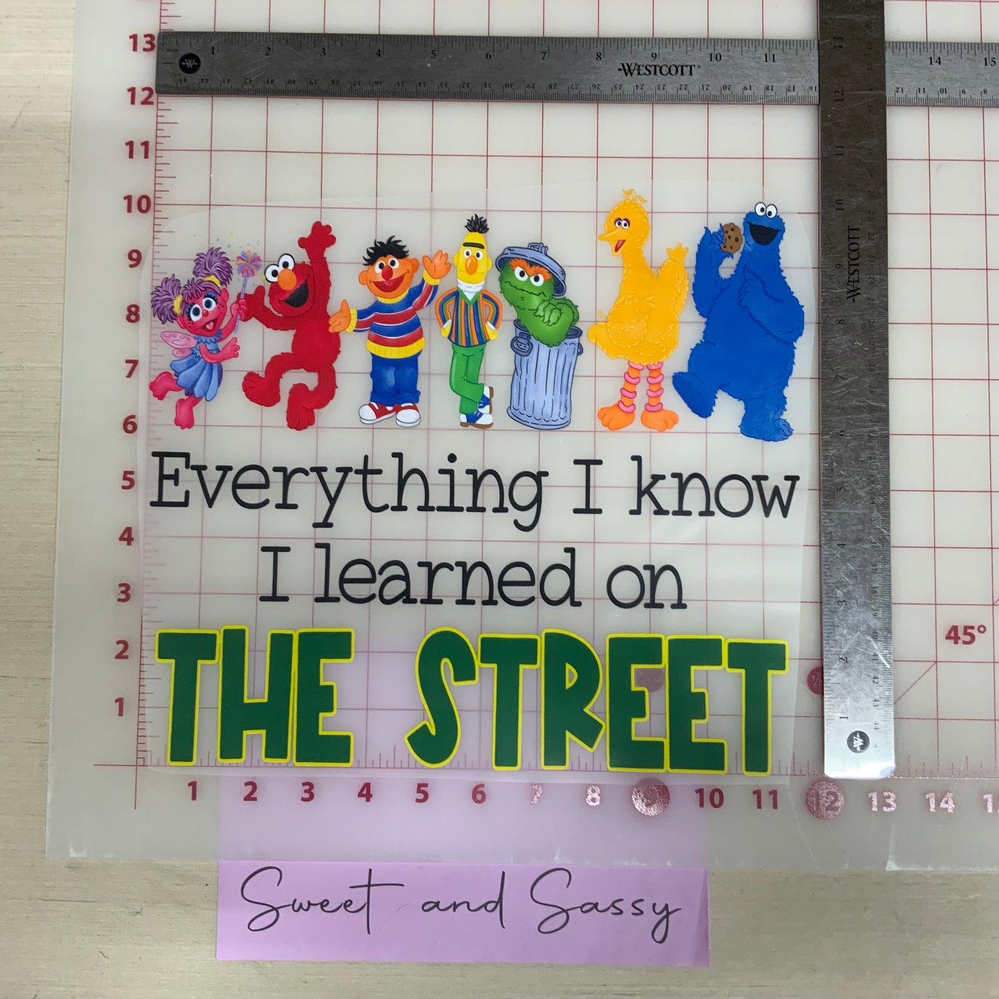 Everything I know I learned on the Street DTF Transfer Design