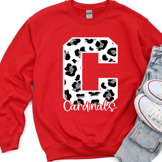 C White Cardinals DTF Transfer Design