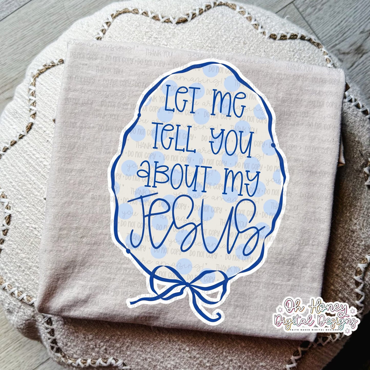 Let me tell you about my Jesus DTF Transfer Design