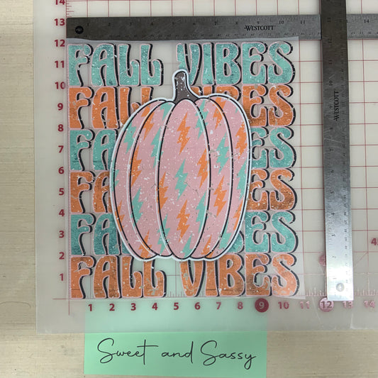 Fall vibes pastel grunge DTF Transfer Design