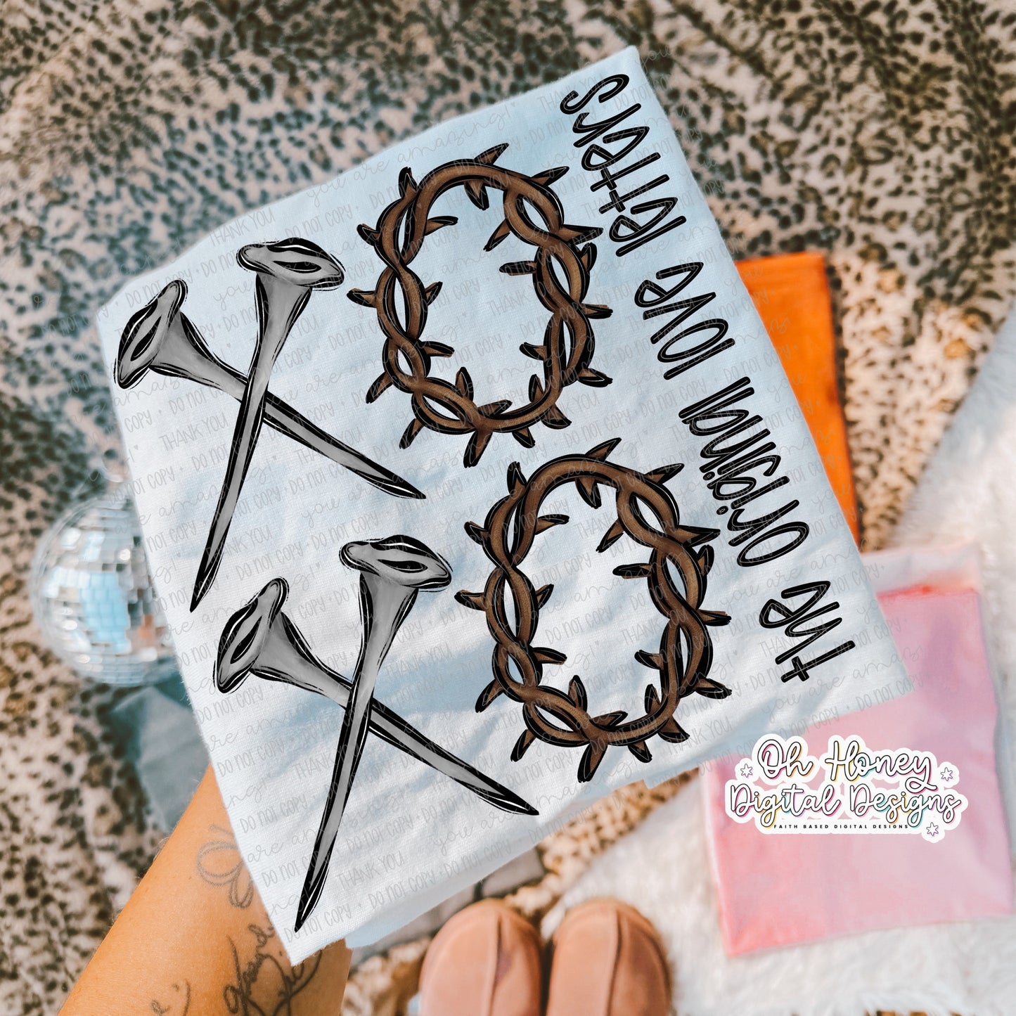 XOXO stacked the original love letters DTF Transfer Design