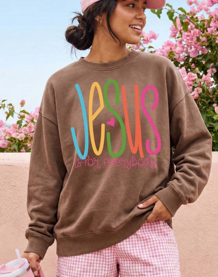 Jesus is for everybody lettering bright DTF Transfer Design