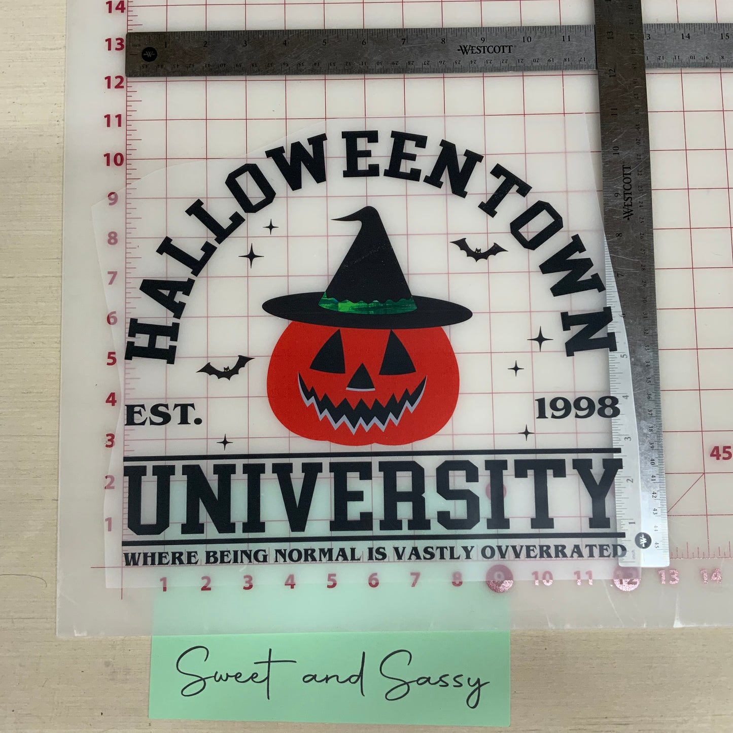 Halloweentown University DTF Transfer Design