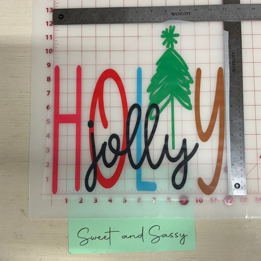 Holly Jolly DTF Transfer Design