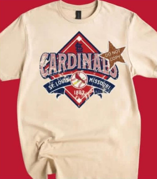 St. Louis Cardinals 1882 diamond DTF Transfer Design