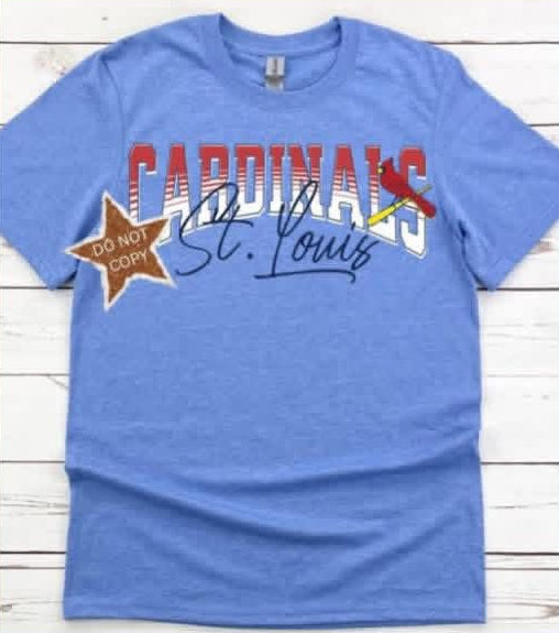 St. Louis Cardinals fade & script DTF Transfer Design