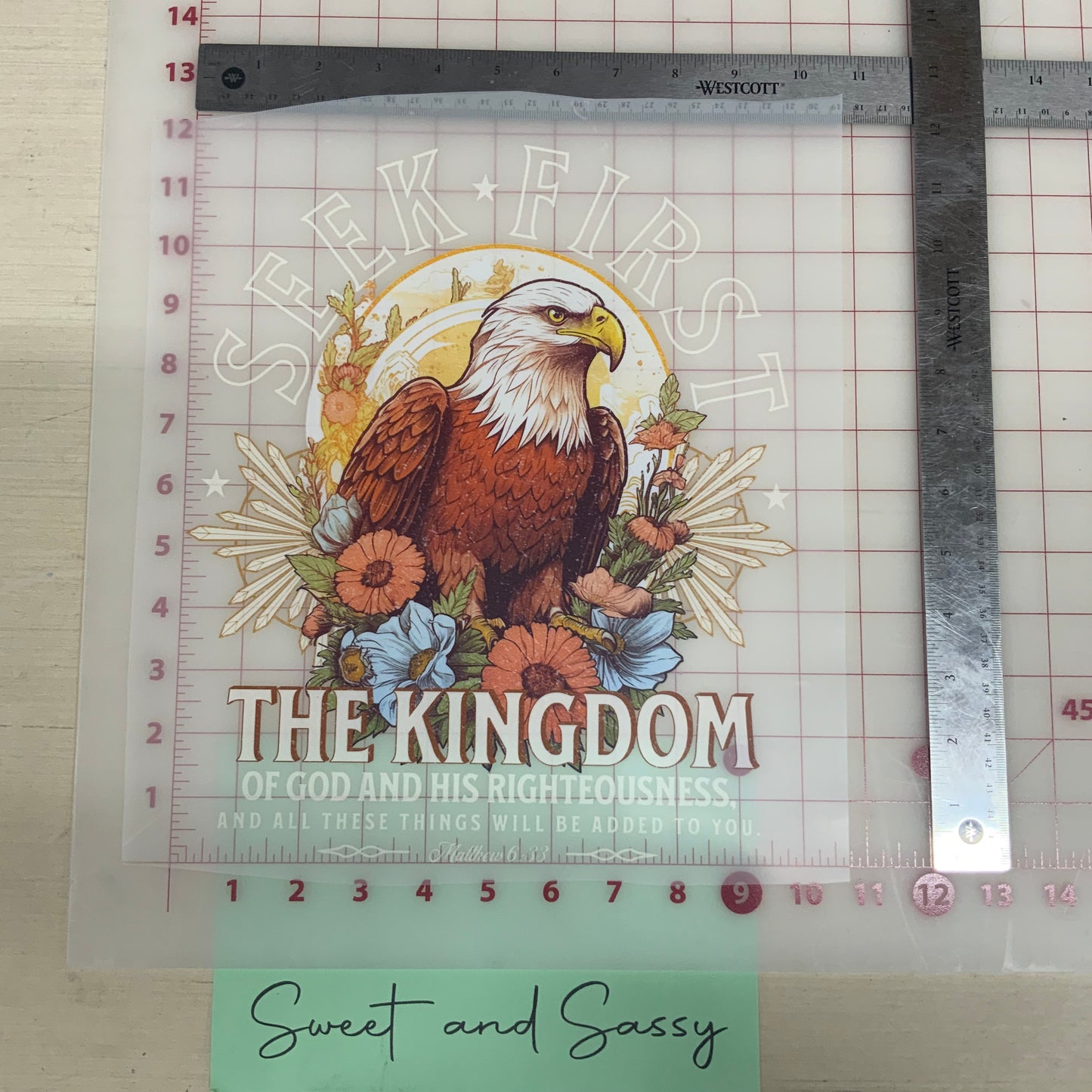 Seek first the Kingdom DTF Transfer Design