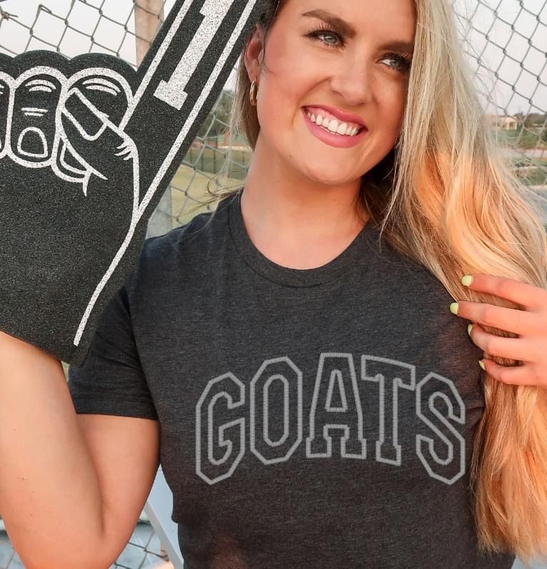 Goats Faux Embroidery DTF Transfer Design Bev