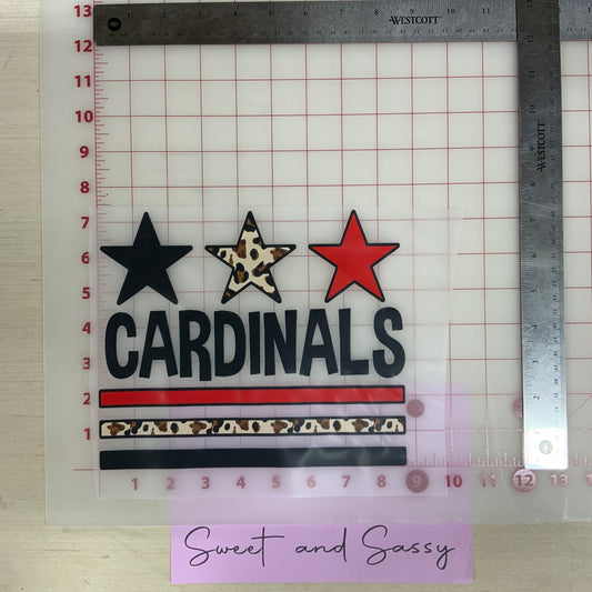 Cardinals with Stars DTF Transfer