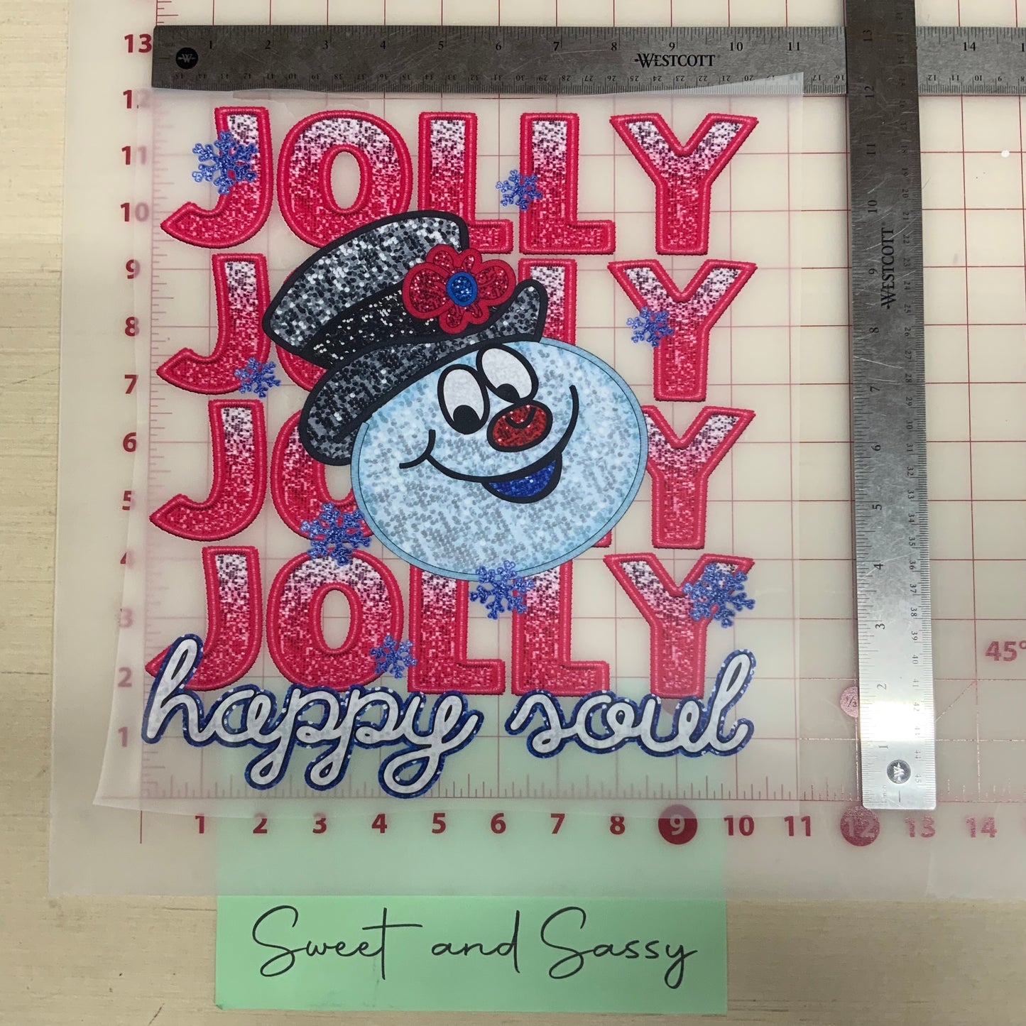 Jolly Happy Soul Glitter DTF Transfer Design