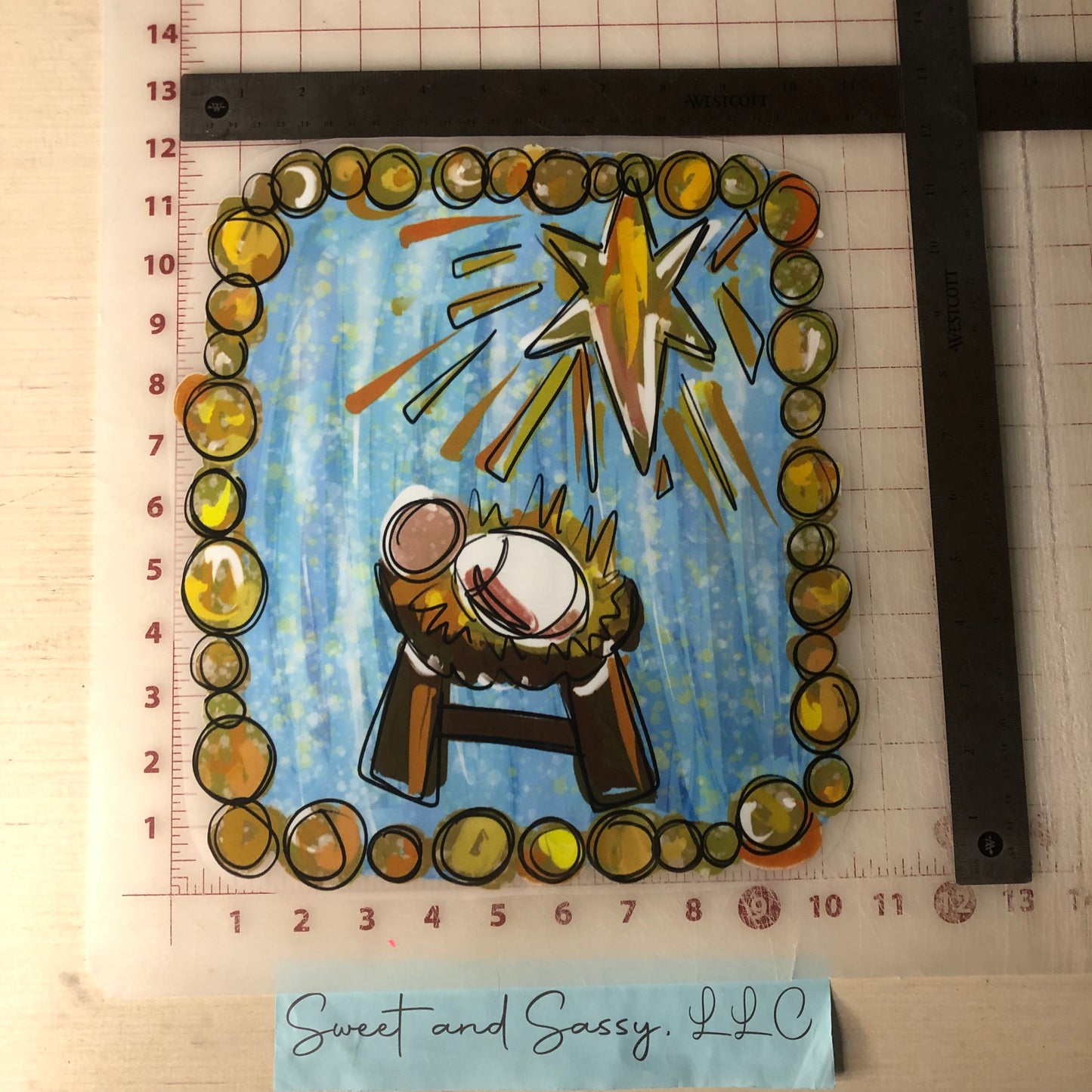 Manger Watercolor DTF Transfer Design