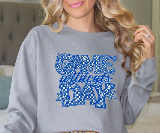 Game Day Wildcats blue DTF Transfer