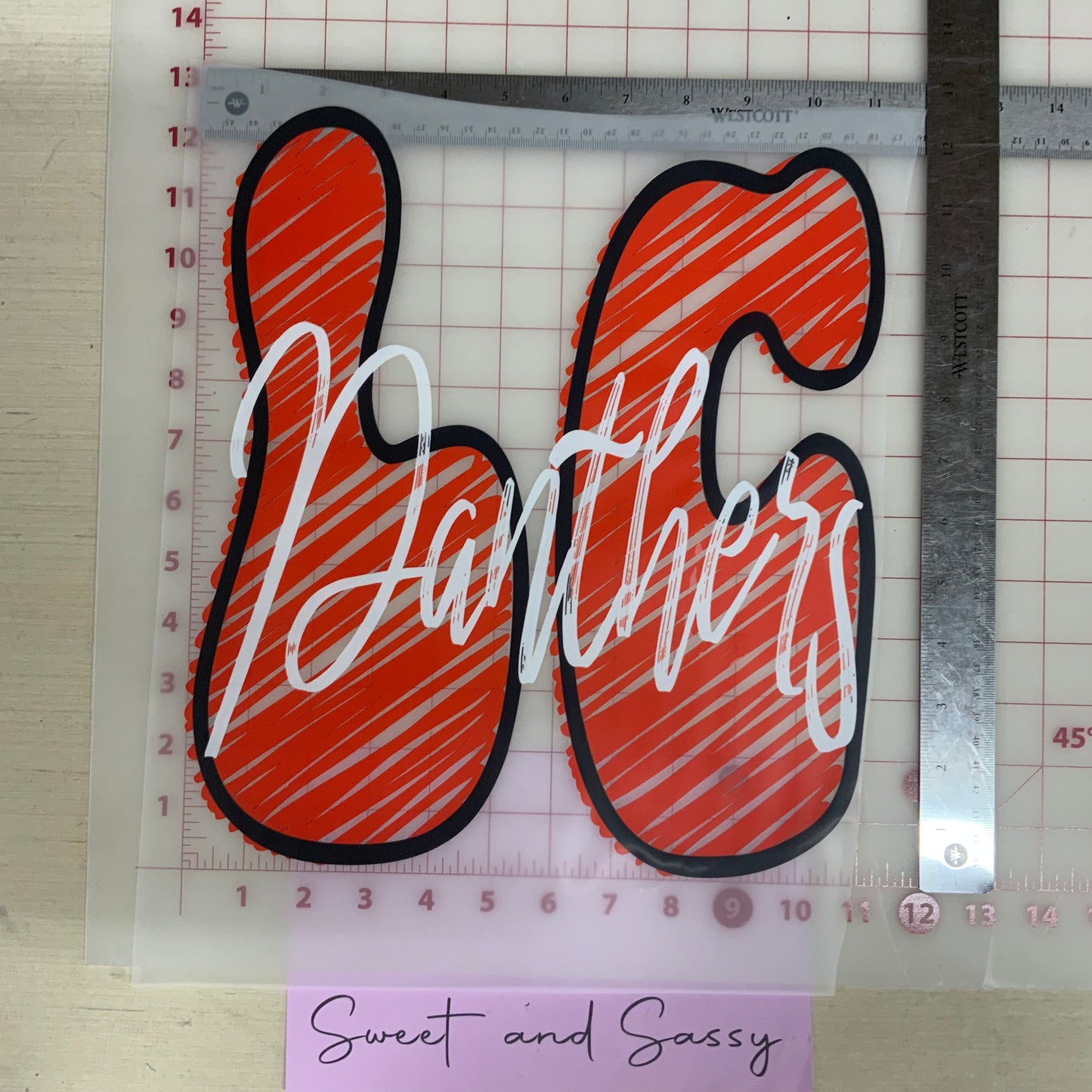 LC Panthers Scribble DTF Transfer