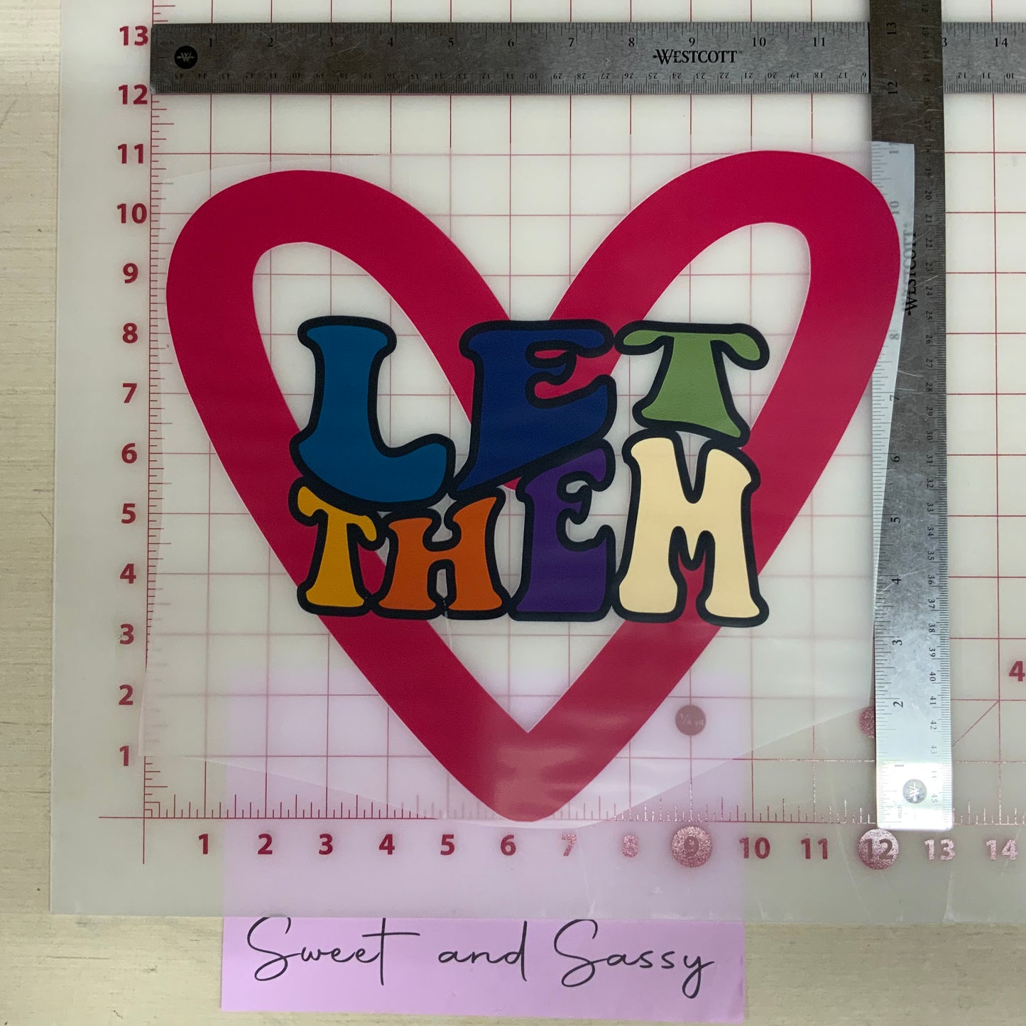 Let Them heart DTF Transfer Design