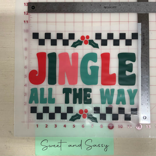 Jingle All The Way Mistletoe DTF Transfer Design