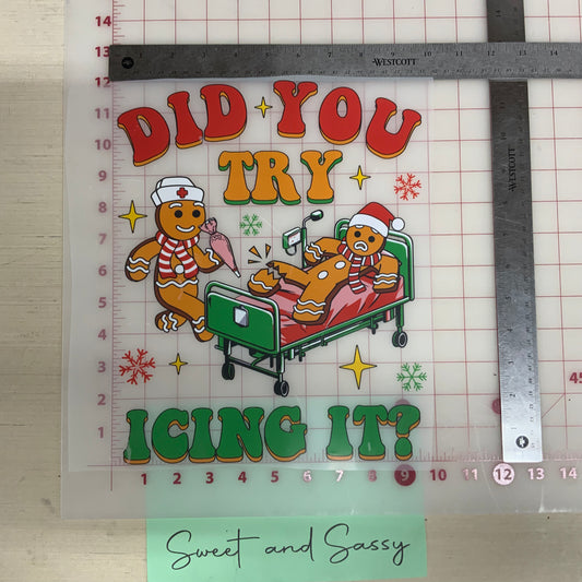 Did you try Icing it? DTF Transfer Design