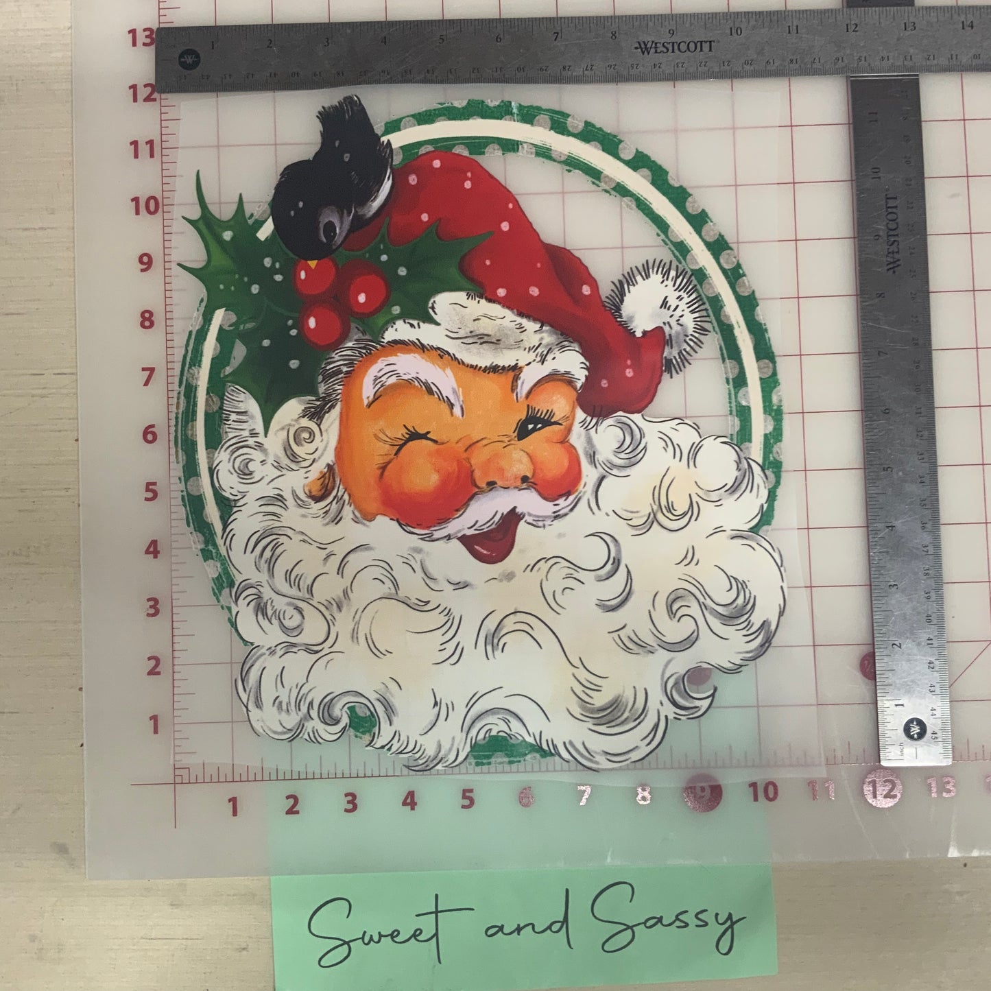 Santa wink DTF Transfer Design