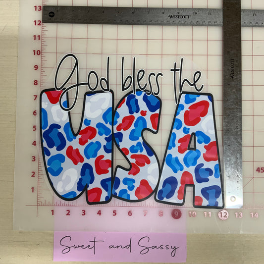 God bless the USA DTF Transfer Design