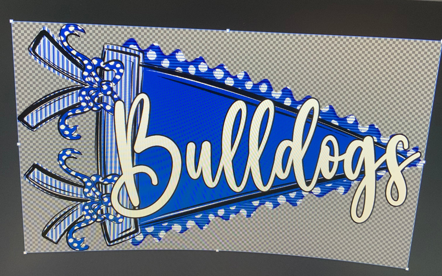 Prepster Pennant School Mascot DTF Transfer Design