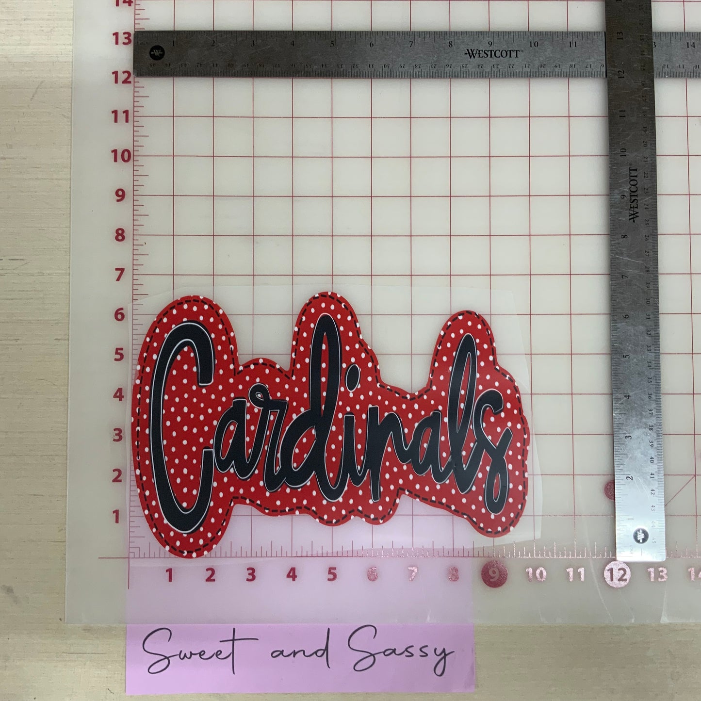 Cardinals polka dot DTF Transfer