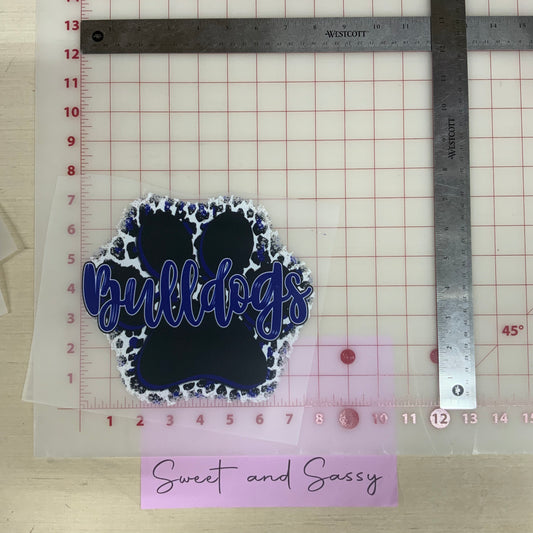 Bulldogs paw print DTF Transfer Design
