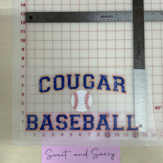 Cougars Baseball DTF Transfer