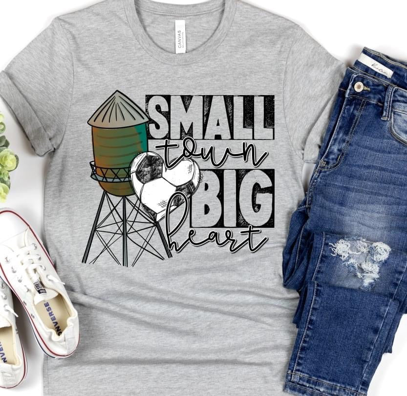 Small town, Big heart, soccer DTF Transfer Design