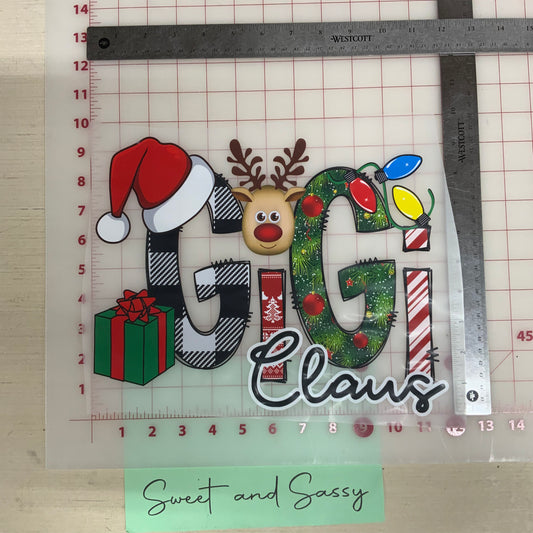 GiGi Claus DTF Transfer Design