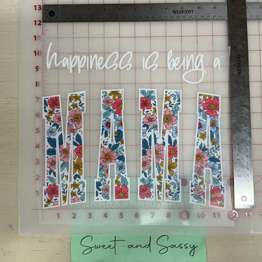 Happiness is Being a Mama DTF Transfer Design