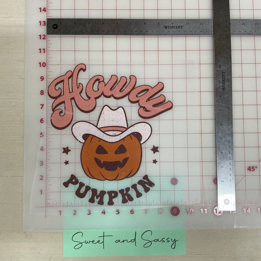 Howdy Pumpkin DTF Transfer Design