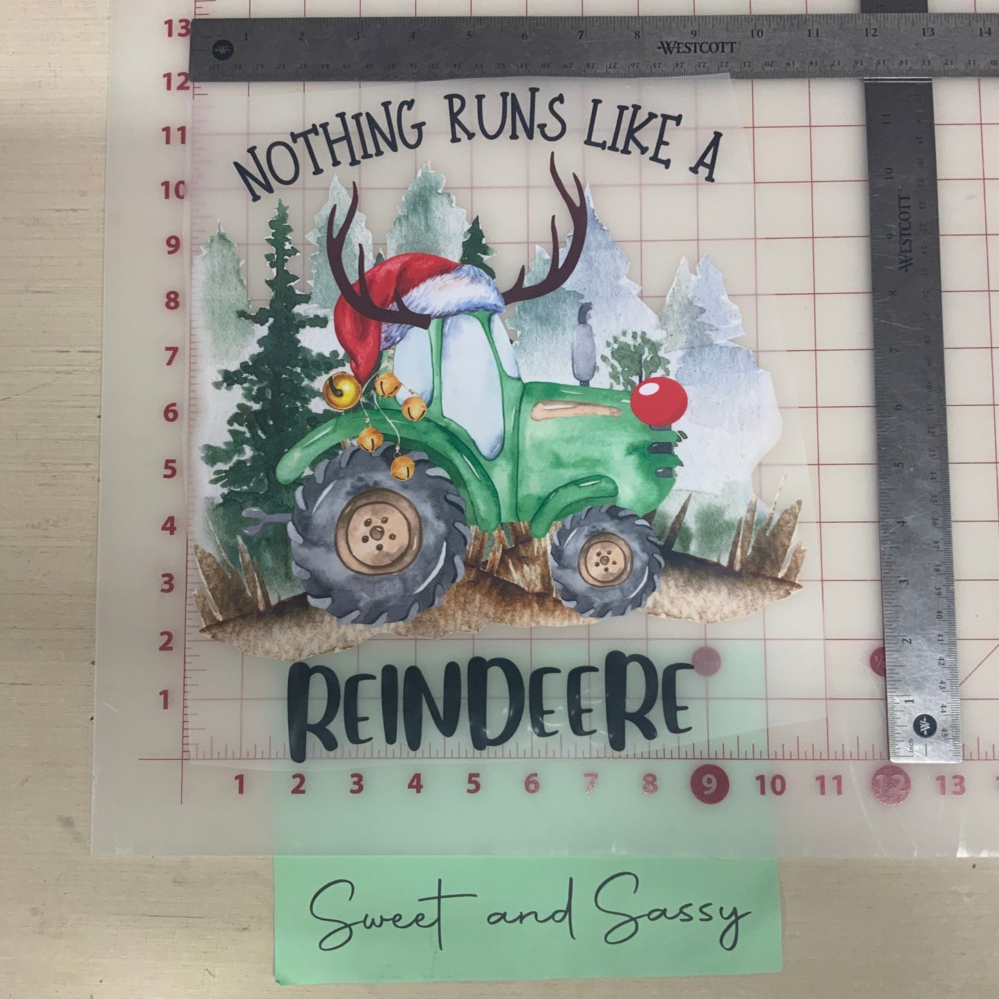 Nothing Runs like a Reindeer DTF Transfer Design
